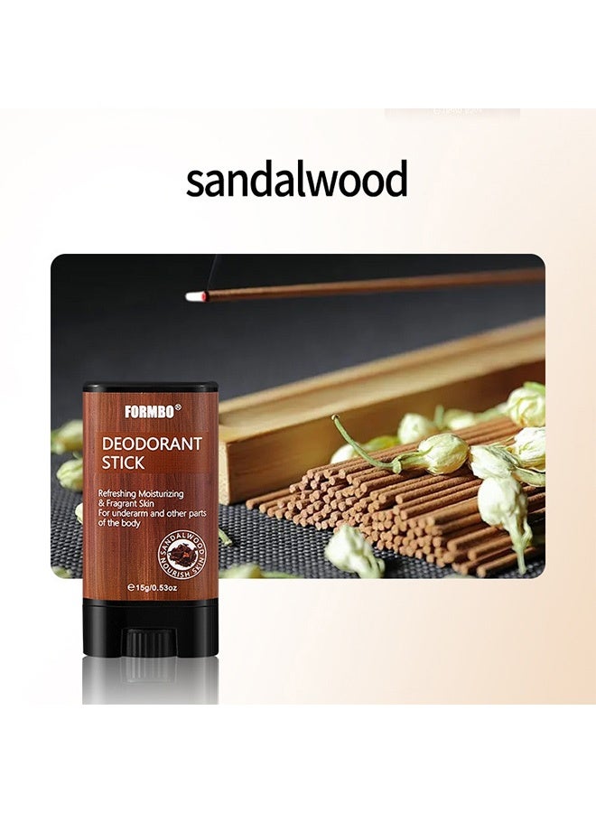 FORMBO Antiperspirant and Deodorant Body Cream 15g - Underarm Deodorant Body Cream with Reduced Odor - Long-lasting Fragrance - Body Stick - Dry-Fitting Antiperspirant Stick # Sandalwood - Image 2